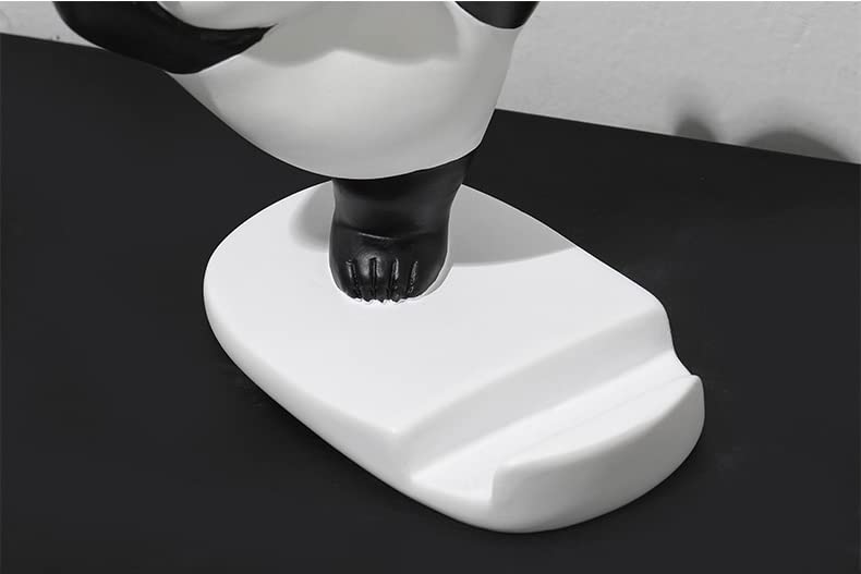ZIBUYU Phone Stand for Desk Featuring Resin Panda Figurines | Cute 2PCS Home Decor Holder