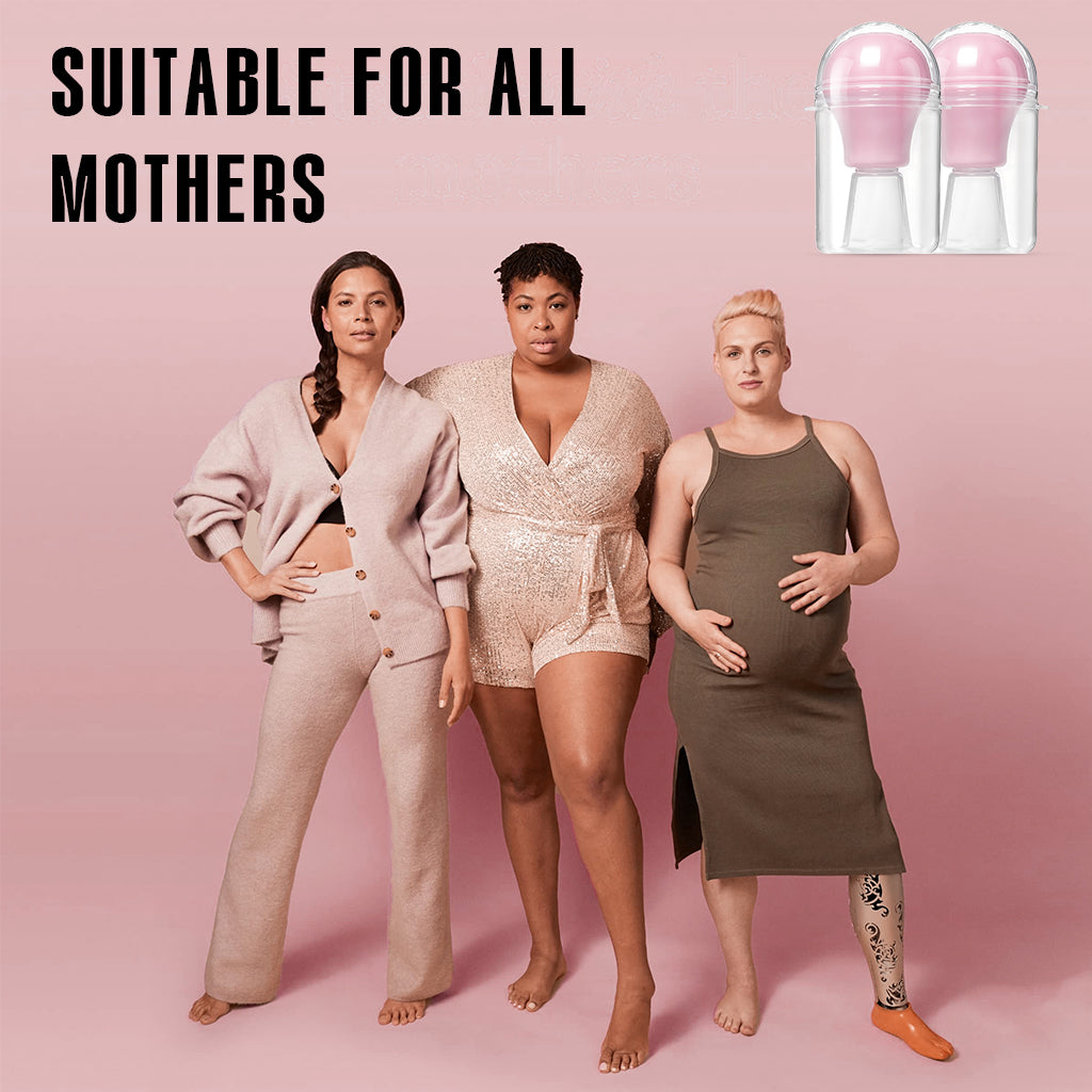 SNOWIE SOFT Inverted Nipple Protractor Silicone Suction Device Manual Nipple Puller for Breastfeeding Mothers Inverted Nipple Correction Tool for Light or Medium Level Inverted Nipples, Pack of 2