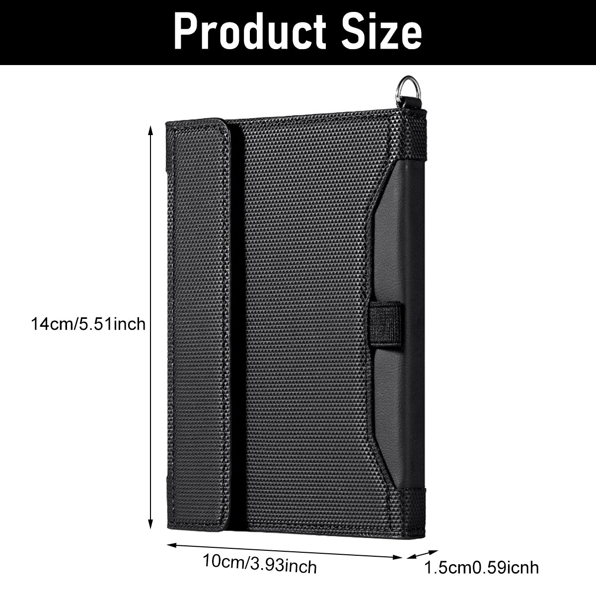 ZIBUYU Travel Passport Holder with Card Slots PU Passport Bag Passport Cover RFID Wallet Card Holder Safe Passport Holder Wallet Passport Bag Card Organizer for Travel, Green, 14x10.5cm, Black