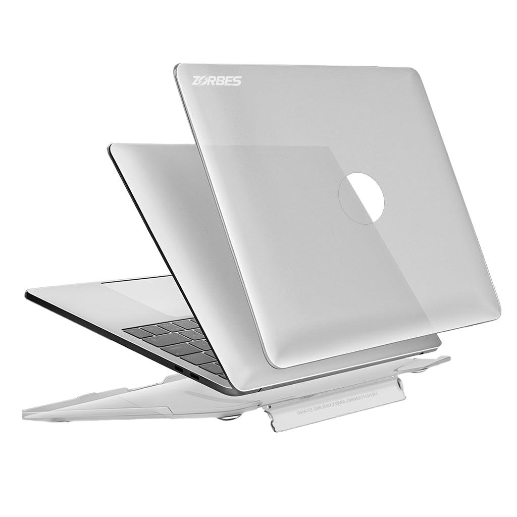 ZORBES Laptop Case for MacBook Air 13.6 inch Sleek Grey Matte Laptop Case with Riser Stand Universal Laptop Case for MacBook Air 13.6 inch A3113 M3/ A2681 M2