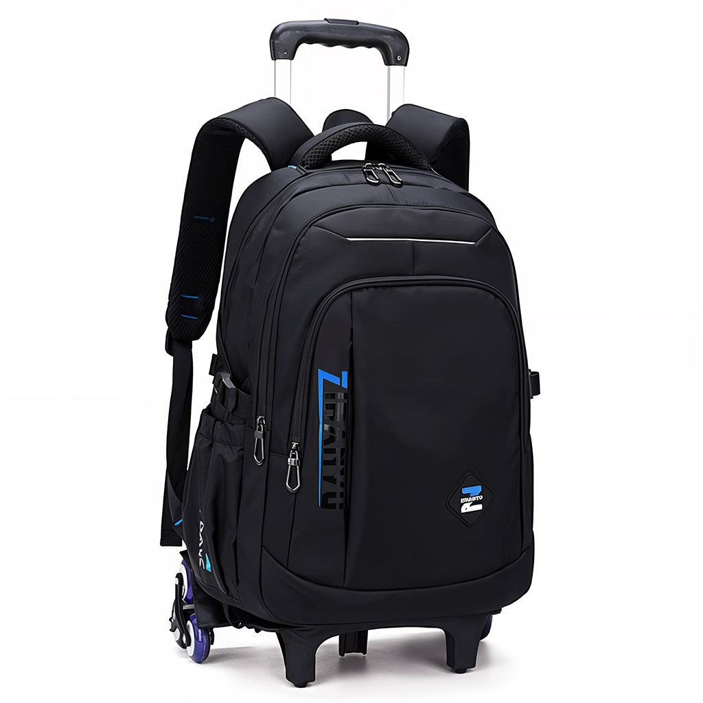 PALAY School Backpack on 6-Wheel Backpack with Retractable Pull Handle School Backpack Detachable Wheel Stand Design Fashion Travel Backpack School Gift for Kids 6-12 Years Old