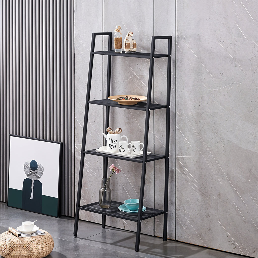 HASTHIP 4-Tier Metal Plant Stand for Balcony - Flower Pot Stand for Balcony - Modern Planter Stand for Living Room - Indoor/Outdoor Flower Pot Shelf/Pot Holder - Vertical Garden Home Decor Items