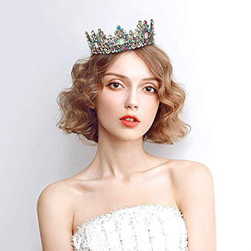 PALAY Women’s Crown for Costume Parties featuring Baroque Rhinestone Design 2.3 in Height