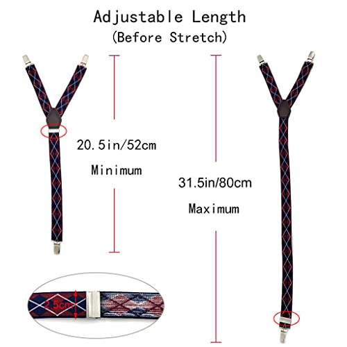 GUSTAVE® Adjustable Elastic Men's Shirt Garter Straps Combo with Premium Y-Shape Shirt Stays, Non-Slip Locking Clamps, Fashion Gifts for Shirt Tucking, Office, Parties, Groomsmen