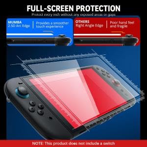 ZORBES Tempered Glass Screen Protector for Nintendo Switch 2 with 7.9 in Coverage | 3 Pack Bubble Free and Scratch Resistant Guard