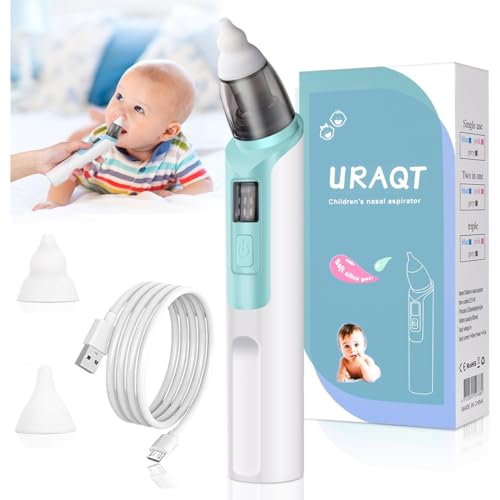 SNOWIE SOFT® USB Nasal Aspirator for Baby Electric Baby Nasal Aspirator Mucus Sucker for Baby Silent Baby Mucus Remover with 6 Adjustable Suction Strength Waterproof Baby Nasal Aspirator