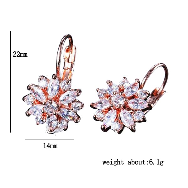 Zibuyu Jewelry Set for Women featuring Pink Heart Crystal Necklace and Sunflower Earrings | Gold Plated Gift Box