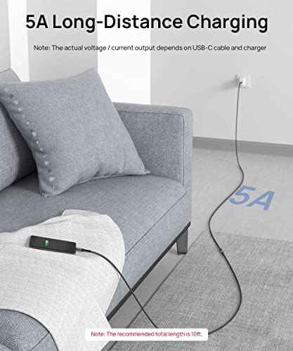 JSAUX® Type C Extension Cable 3.3Ft USB Male to Female PD 100W Fast Charging 10Gbps Sync Transfer 4K 60Hz HD Video Output Compatible with iPad Pro MacBook Dell Black 3 PCS