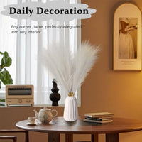 HASTHIP® 20PCS Faux Pampas Grass Decor, Tall 18"/1.8FT Artificial Pompous Grass, Small Vase Fillers, Rustic Trendy Cottagecore Minimalist Boho Farmhouse Room Decor, Style B (Not Included Vase)