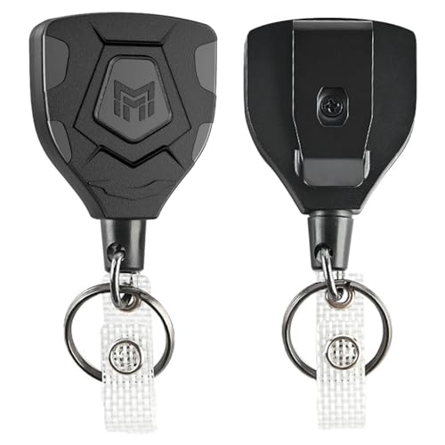OFIFO® 1Pcs Heavy Duty Retractable Keychain, Retractable ID Badge Holder Clip, Retractable ID Badge Reel with 31.5