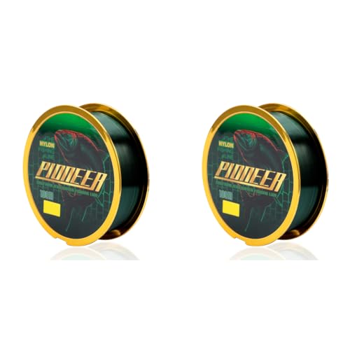 Proberos® Super Strong Fishing Line 100m Diameter 0.52mm 48.7LB Nylon Accessories Soft Durable Green Maximum Pulling Force 22KG 2PCS