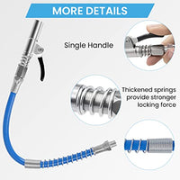 STHIRA® Grease Gun Coupler, Strong Lock Release Grease Coupler with 12" Spring Flex Hose, 12000 PSI Quick Release Metal Grease Gun Couplers Compatible with All Grease Guns 1/8" NPT