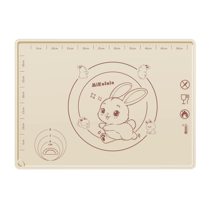 HASTHIP® Non Stick Silicone Baking Mat with Measurement 40 x 50cm, Placemat, Countertop Protector for Pie/Bread/Pizza/Fondant