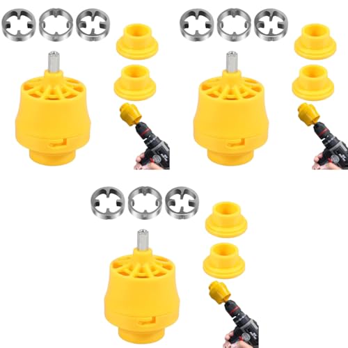 Serplex® Plastic Pipe Tap Die Set with Snap-On Threading Dies 1/2 3/4 1 for PVC Pipes Thread Maker Tool Electric Drill Cutting Pipe Threaders 3PCS