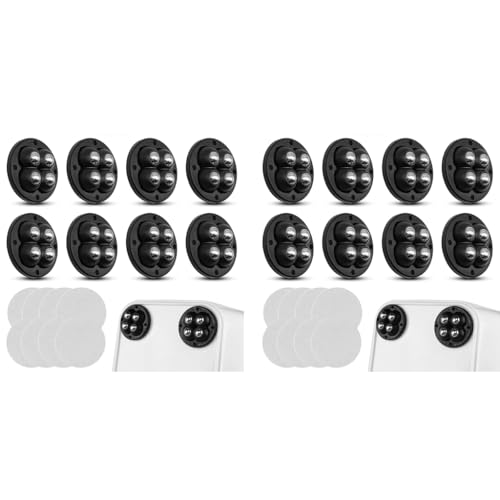 HASTHIP® 16PCS Wheels for Furniture Moving Self-Adhesive Swivel Caster 360 Swivel for Kitchen Appliances 30Kg Load Capacity Moving Coffee Maker Cooker Air Fryer