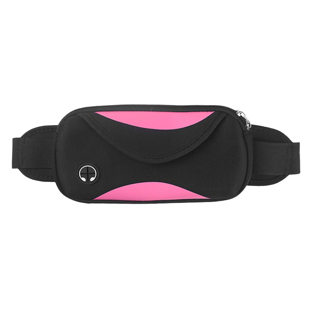 ZIBUYU® Waist Bag for Women Stylish Slim Waterproof Women Fanny Bag for Travel with Adjustable Strap Waist Bag for Traveling, Walking, Cycling, Running, Hiking, Hold Mobile, Keys, Cards - Pink