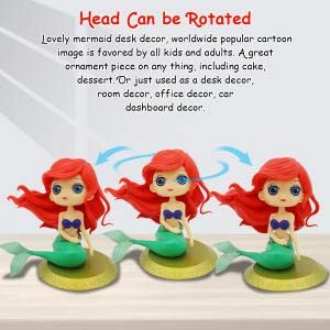 HASTHIP Mermaid Desk Decor for Fairy Garden and Cake Topper featuring 4.7 in PVC Doll | Cute Gift