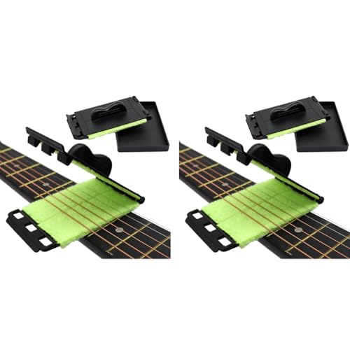 HASTHIP® Guitar String Cleaner Pad Double-Sided Scouring Polishing Fretboard Cleaning Cloth Reusable Maintenance Tool for Acoustic Electric Bass Accessory 2PCS