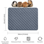 Qpets® 1Pcs Summer Cool Mat for Small Pet Ice Silk Comfortable Summer Cool Mat 15.7x11.8 Inches Summer Cooling Mat Pet House Cool Mat for Rabbit, Guinea Pigs, Hamsters, Kitties, Puppies