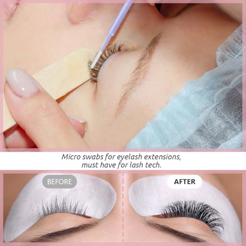 MAYCREATE® 100-Count Fine Tip Cotton Swabs for Makeup Removal Eyeliner Mascara Precision Excess Cosmetics Tools Fixing Sharpening Lip Liner Correction 2PCS