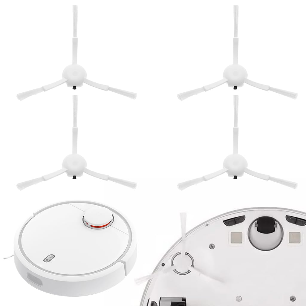 HASTHIP Side Brushes Replacement Kit for Mi Robot Vacuum X10 with 4Pcs Precision Bristles | Easy Snap‑On Installation