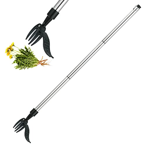 Proberos® 1m Weeder Hand Tool for Garden Lawn, Stainless Steel Stand Up Hand Weeder for Terrace Garden, Durable 3 Section Assembly Hand Weeder Manual Weed Puller