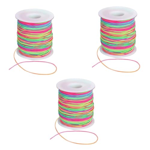 HASTHIP® Stretchy Bracelet String 1mm Rainbow Elastic for Making 328ft Sturdy Beading DIY Thread Cord Jewelry Necklace Crafts 3 PCS