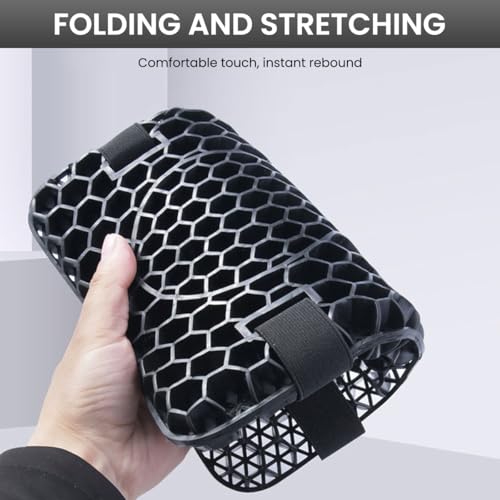 STHIRA® 3D Breathable Motorcycle Gel Cushion with Vibration Absorption Shockproof Bike Seat Cover Universal Anti-Slip for Bikes Scooters 2PCS