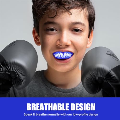 Proberos Mouthguard, Mouth Guard Gum Shield, Sports Mouth Guard for Boxing, MMA, Karate, Taekwondo, Pro Mouth Guards, Single Mouthguard for Upper Teeth for Boxing Training  for Adult Teen Use