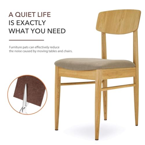 HASTHIP® 4Pack Furniture Felt Pads 3M Non Slip Self Adhesive Cuttable Heavy Duty Noise Reduction Floor Protector for Hardwood Floors Chair 2PCS