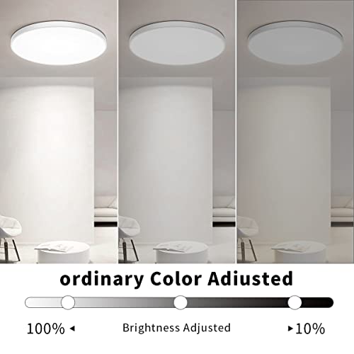 ELEPHANTBOAT® Panel Lights for Ceiling Lights RGBCW Led Lighting 24W Smart Surface Light 2.4G WiFi Compatible with Alexa & Google Round Concealed Lights Ceiling with Music Sync APP 16 Million Colors
