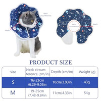 Qpets® Cat Cone Collar Comfy & Soft Padded Cotton Cat Recovery Collar Adjustable Size Machine Washable, After Surgery for Anti-Licking Cat Cone Collar, Surgery Recovery Collar for Pet (S, 16-23cm)