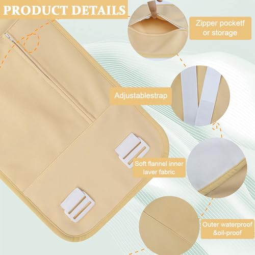HANNEA® Castor Oil Pack Set for Knee, Castor Oil Pack Wrap with Adjustable Elastic Strap, Reusable Breathable Cotton Castor Oil Compress Pads for Liver Detox, Waist, Neck and Leg