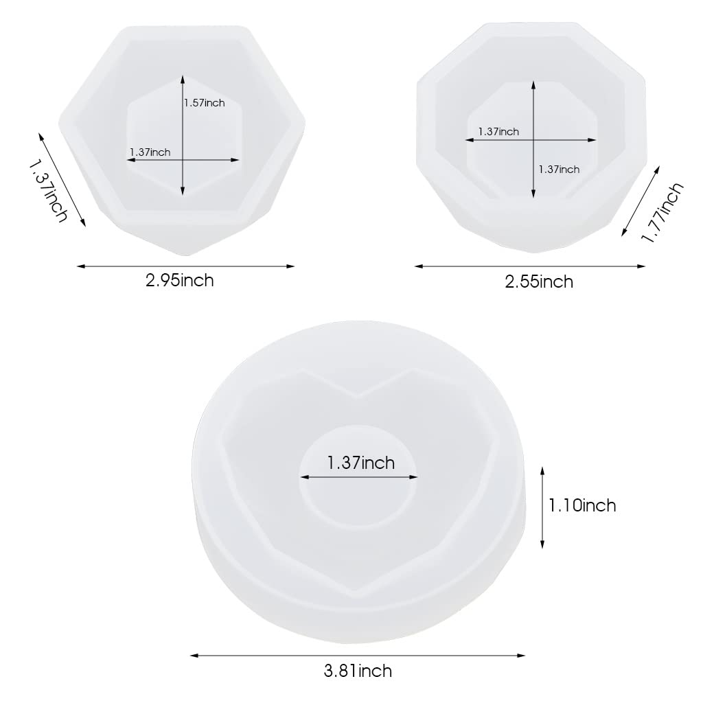 HASTHIP 3pcs Heart Shape Resin Mold, Silicone Molds for Resin, Deep Epoxy Resin Molds for Resin Art Casting, DIY Wedding, Valentine, Anniversary, Home Decor Gift