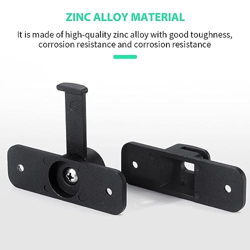 HASTHIP® Door Lock Sliding 90° 180° Heavy Duty Barn Hardware with Night Glow Design Latch Suitable for Garden Bathroom Outdoor Garage Window Black 3PCS