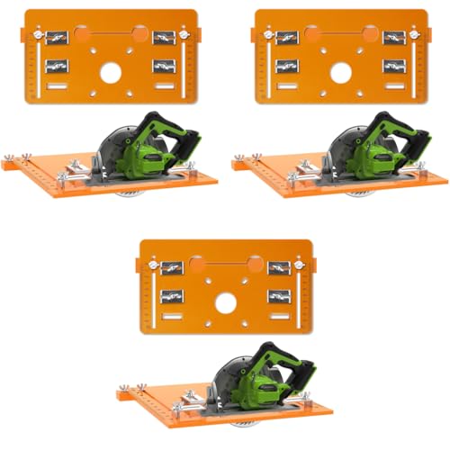 Serplex® Adjustable Cutting Machine Bakelite Guide 5mm Durable Engineering Plastic Universal Compatibility 4-inch 5-inch Circular Saws Accurate Scale Markings 28x15cm Woodworking Accessory 3PCS