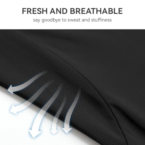 Venzina® UPF 50+ Sun Jacket for Men Long Sleeve Zip-up Sun Jacket with Zip Pocket, Removable Hat, Quick Dry Loose-fit UV Protection Clothing for Driving, Riding, Hiking, Black, XL