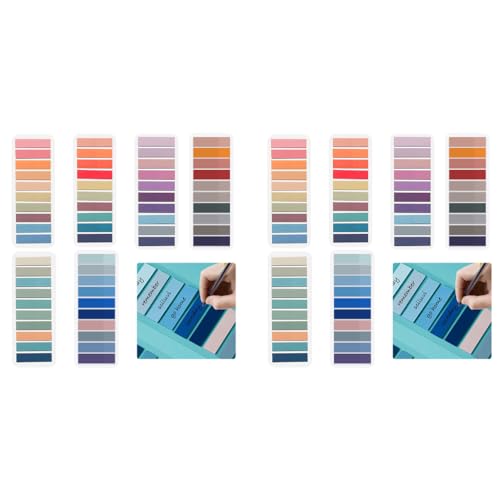 HASTHIP® Sticky Tabs 60 Colors Morandi 2400PCS Index Notes for Notebook Books PET Material Page Flags File Office Stationery