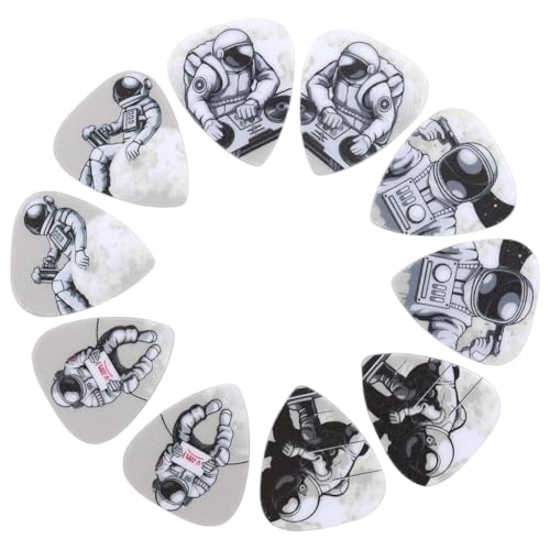 ZIBUYU® 10Pcs Guitar Picks Comic Style Astronaut Printed Guitar Picks PVC 0.68mm Medium Picks for Strumming and Lead Guitar Aesthetic Collectible Guitar Picks Gift for Guitar Players