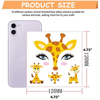 MAYCREATE® Temporary Face Tattoo Sticker for Kids, 10 Sheets Cartoon Animal Body Face Makeup Stickers for Girls Boys, Water Transfer Cute Fairy Stickers Set for Theme Party, Halloween