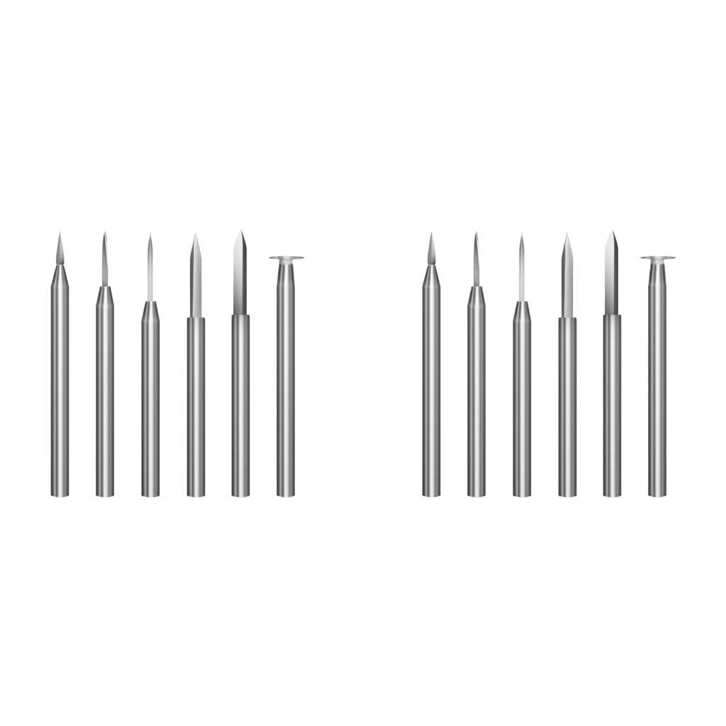 Serplex Carving Bits Set for Rotary Tool featuring 6PCS 2.35mm Shank Stainless Steel Tips