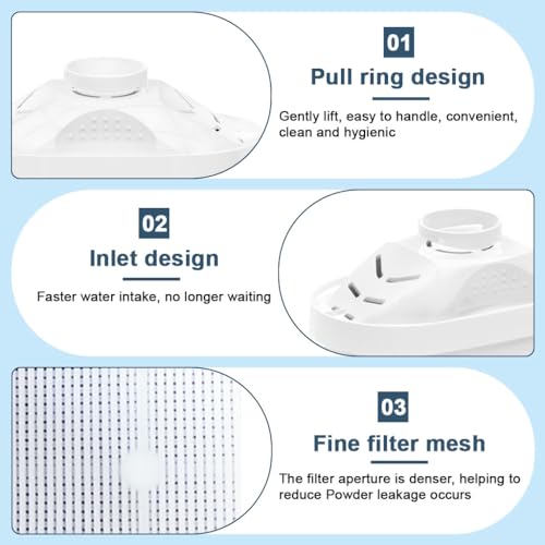 HASTHIP® Compatible with Brita Water Filter Pitchers, 6Pcs Replacement Water Filters, Improves Taste and Odor, Removes Contaminants, Standard Filters, 21 Gallons Effective Filteration Capacity