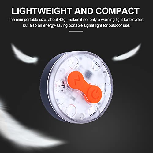 ELEPHANTBOAT Bike Light for Outdoor Riding with 6pcs LED Beads and 97mm Rubber Belt | USB Rechargeable Waterproof Signal Lamp