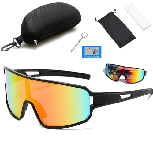 Proberos® Sunglasses Men Polarized Sunglasses for Mens and Womens,Black Retro Sun Glasses Driving Fishing UV Protection Fishing Cycling Mountain Bike Baseball Sunglasses with UV Protection