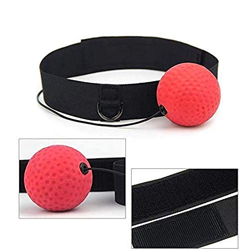 Proberos Fighting Ball for Reflex Speed Training with 20g Red PU Reaction Ball and Headband | Agility and Coordination Practice
