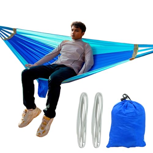 Proberos® Tree Hammock Outdoor Sleeping Hammock Backyard Swing Hammock, 330lbs Loading Capacity, Packable Ultralight Parachute Nylon Hammock with Storage Pouch,