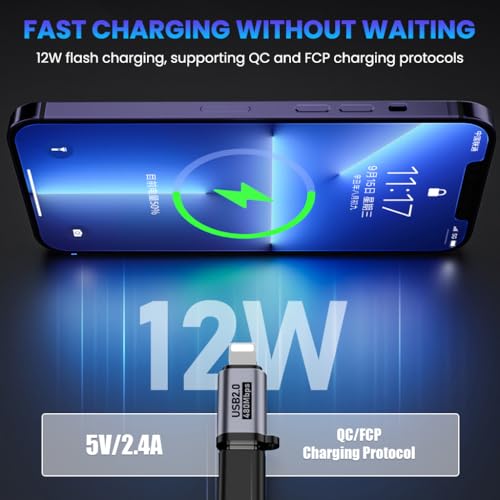 Verilux® 24PCS USB OTG Connector C Lightning to Micro Adapter Type Micro Converter Extender Mini for iPhone 16 15 Galaxy S25 S24 S23