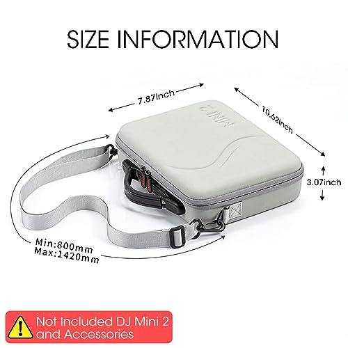 ZORBES® Carrying Case for DJI Mini 2 4K Portable Compact Storage Bag Hard Case with Strap Travel Compatible with MINI 4K 2 SE Fly More Combo Accessories Only 3 PCS