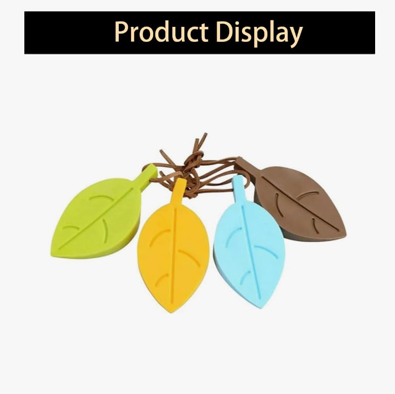ZIBUYU Door Stopper Wedge for Home with Non Slip Base and Leaf Shape Design | 2 Pcs Silicone Set