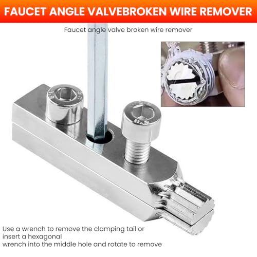 Serplex® Faucet Angle Valve Broken Wire Adjustable Universal Screw Extractor Tool Bolt Remover for 1/2 in and 3/4 Stripped Thread Stainless Steel Made 3 PCS